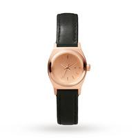 Ladies Nixon The Small Time Teller Leather Watch