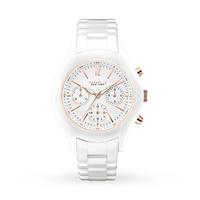 Ladies Caravelle New York Emma Ceramic Chronograph Watch