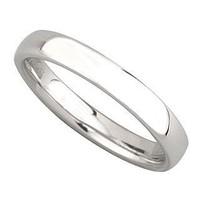 Ladies\' 18ct white gold 3mm super court wedding ring
