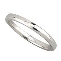 Ladies\' 18ct white gold 2mm superior court wedding ring