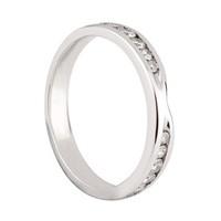 Ladies\' 18ct white gold 0.35 carat diamond shaped wedding ring