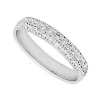 Ladies\' 9ct white gold 3.5mm sparkle cut wedding ring