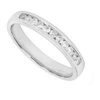 Ladies\' 9ct white gold 0.25 carat diamond channel set wedding ring