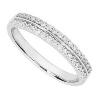 Ladies\' 9ct white gold 0.25 carat diamond wedding ring