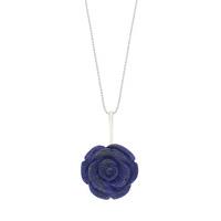 Lapis Necklace Rose Tuberose Silver Medium