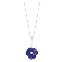 lapis necklace clover tuberose silver