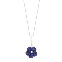 lapis necklace gypsophilia tuberose silver