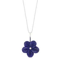 lapis necklace pansy tuberose silver