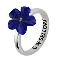 lapis ring tuberose platycodon silver