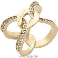 ladies michael kors gold plated size l5 brilliance ring mkj5855710504