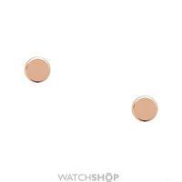 Ladies Fossil Rose Gold Plated Round Stud Earrings JF02397791