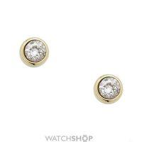 Ladies Fossil Gold Plated Round Stud Earrings JF02398710