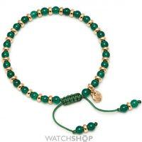 Ladies Lola Rose Gold Plated Green Agate Compton Bracelet 454315