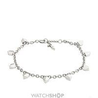 ladies fossil silver plated bracelet jf02430040