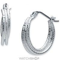 Ladies Nine West Silver Plated Hoop Earrings 60459656-G03