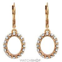 ladies anne klein rose gold plated crystal glitz earrings 60422461 9dh