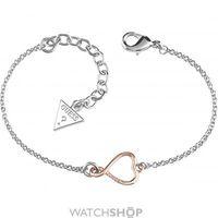 ladies guess rhodium plated amour bracelet ubb61052 l