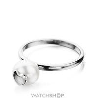 Ladies Shimla Stainless Steel Size O Ring With Heart Fresh Water Pearl SH643