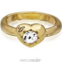 Ladies Guess PVD Gold plated Size N Crystals Of Love Ring 54 UBR51409-54
