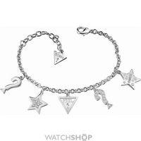 ladies guess rhodium plated feelguess bracelet ubb83044 l