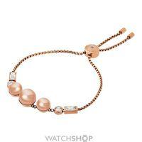 Ladies Michael Kors Rose Gold Plated Modern Classics Pearl Slider Bracelet MKJ6645791