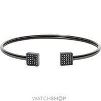 ladies fossil black ion plated steel bracelet jf02115793