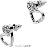 ladies emporio armani sterling silver pave hearts earrings eg3329040