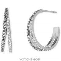 Ladies Judith Jack Base metal Pave Crystal Hoop Earrings 60434318-G03