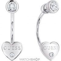 Ladies Guess Rhodium Plated Guessy Earrings UBE82004