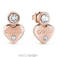 Ladies Guess Rose Gold Plated Guessy Earrings UBE82003