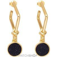 Ladies Lola Rose Gold Plated Blue Sandstone Garbo Circle Earrings 583398