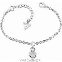 ladies guess rhodium plated guessy bracelet ubb82010 l