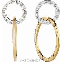 ladies guess two tone steelgold plate e motions earrings ube83117