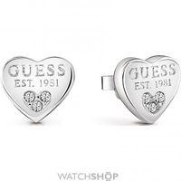 Ladies Guess Rhodium Plated All About Shine Earrings UBE82082