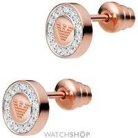 Ladies Emporio Armani Sterling Silver Signature Earrings EG3054221