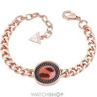Ladies Guess Rose Gold Plated Animal Twist Bracelet UBB82003-L