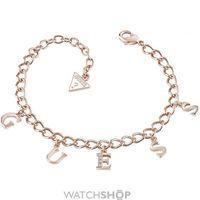 ladies guess rose gold plated iconic charme bracelet ubb61082 l