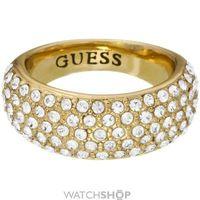 ladies guess pvd gold plated pave tapered ring size 54 ubr51432 54