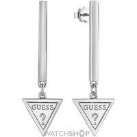 Ladies Guess Rhodium Plated Iconic 3Angles Earrings UBE83104