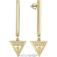 Ladies Guess Gold Plated Iconic 3Angles Earrings UBE83105