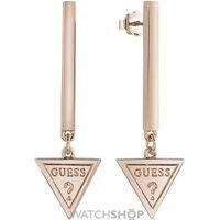 Ladies Guess Rose Gold Plated Iconic 3Angles Earrings UBE83106