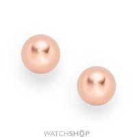 Ladies Fossil Rose Gold Plated Ball Stud Earrings JF01307791