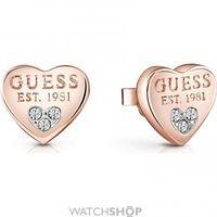 Ladies Guess Rose Gold Plated All About Shine Earrings UBE82083