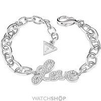 Ladies Guess Rhodium Plated Blazing Love Bracelet UBB82078-L