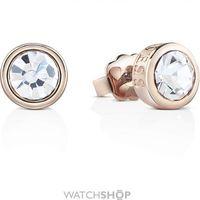 Ladies Guess Rose Gold Plated Shiny Guess Earrings UBE61021