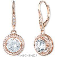 ladies anne klein rose gold plated cubic zirconia earrings 60422572 9d ...