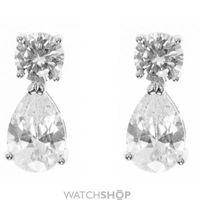 Ladies Anne Klein Silver Plated Cubic Zirconia Double Earrings 60411705-G03
