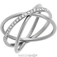 Ladies Michael Kors Silver Plated Size S Brilliance Ring MKJ5532040510