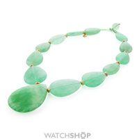 ladies lola rose gold plated belva light green fluorite necklace 63013 ...