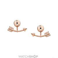 ladies fossil rose gold plated arrow ear jackets jf02391791